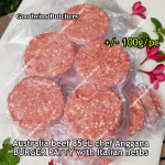 Australia beef mince 85CL Anggana's BURGER PATTY seasoned with Italian herbs ECONOMY THIN frozen price for 500g 5pcs